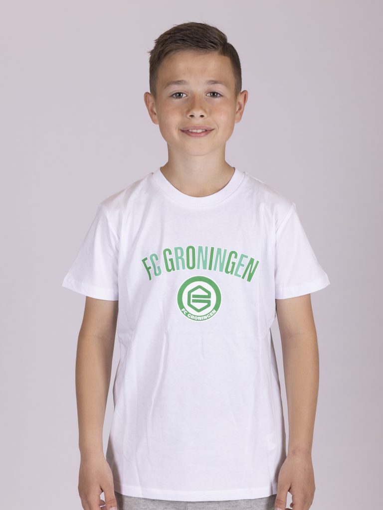 FC Groningen T-Shirt | Multicolour logo | Wit | Kids
