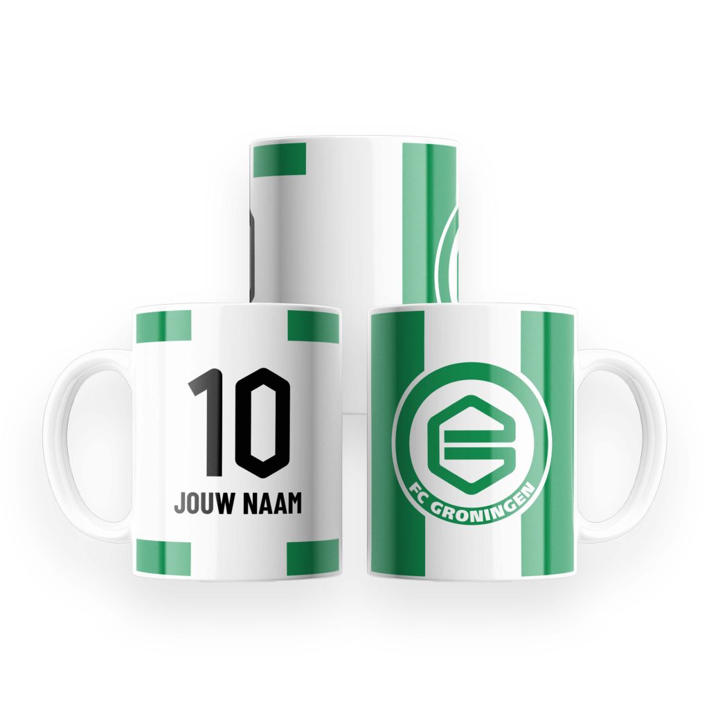 FC Groningen Mok Thuis Met Naam/Nummer