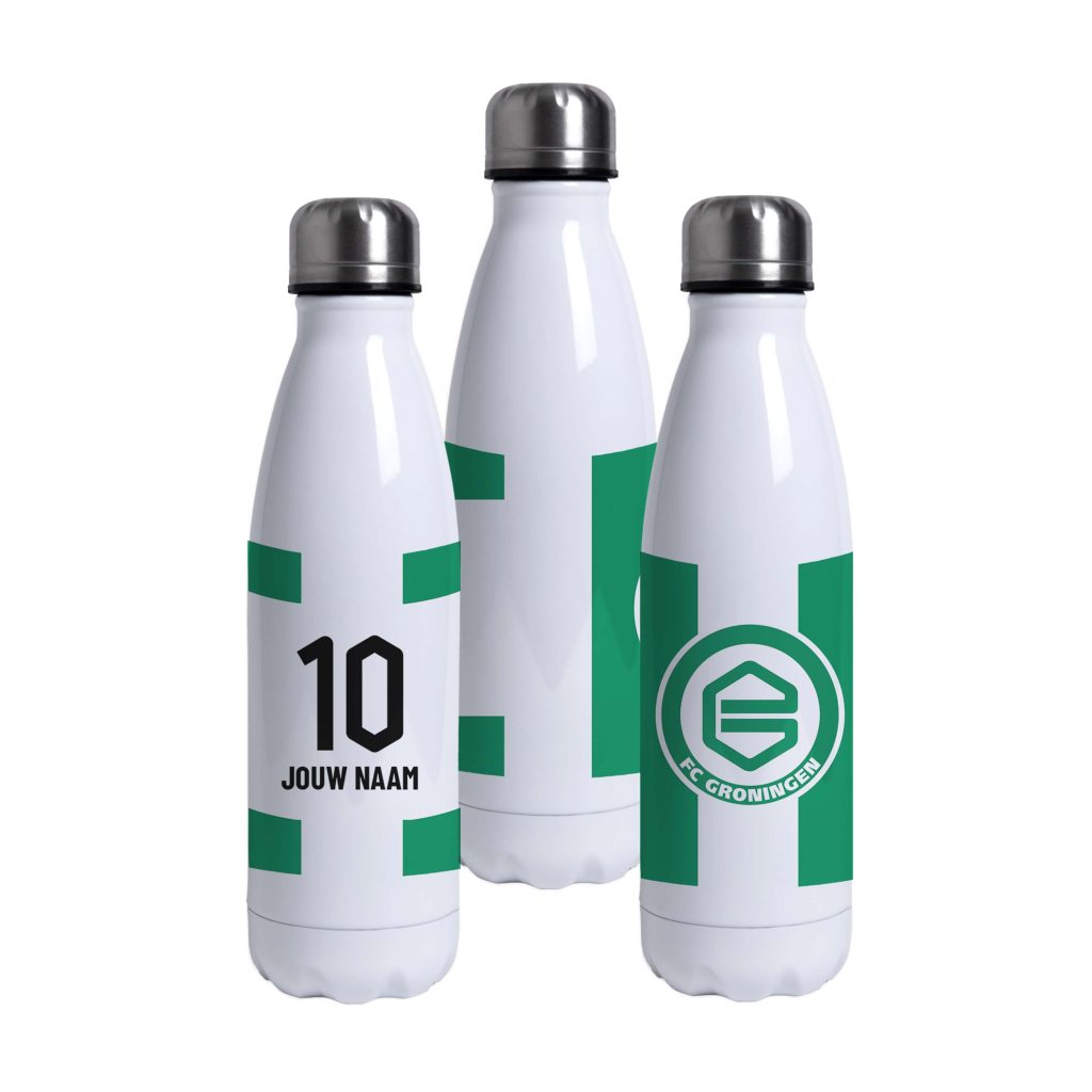 FC Groningen Drinkfles Thuis Met Naam/Nummer