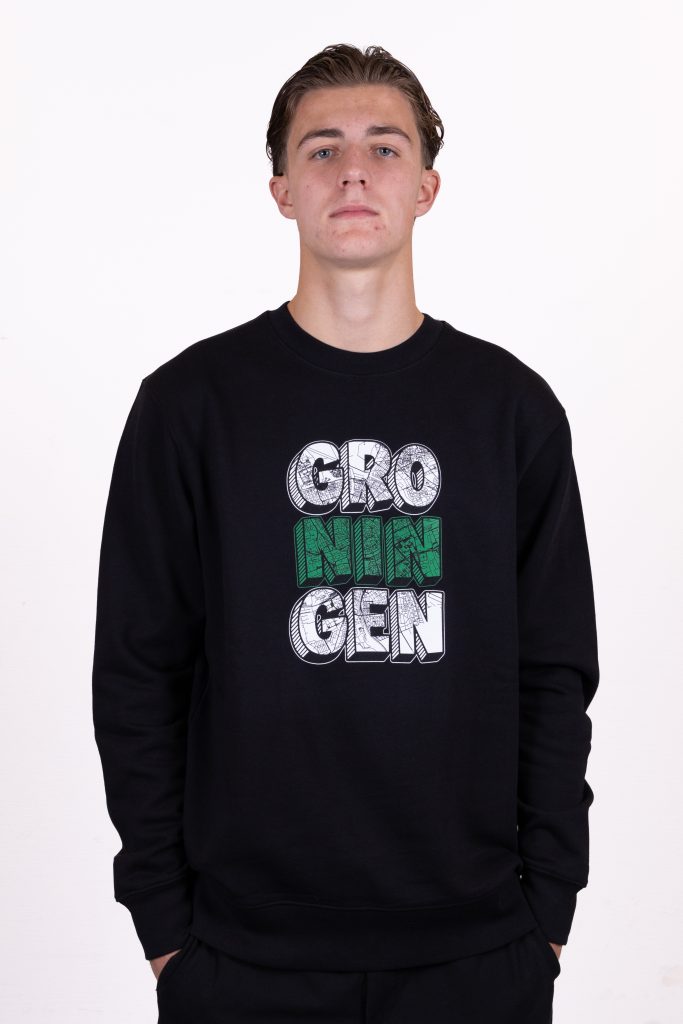 FC Groningen Sweater | Plattegrond Groningen | Zwart
